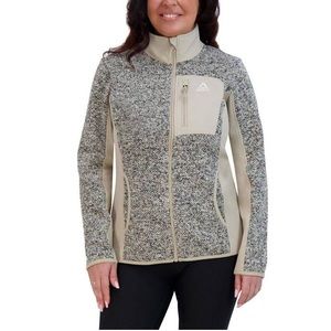Reebok Women's Jacquard Fleece Beige L workout jacket
